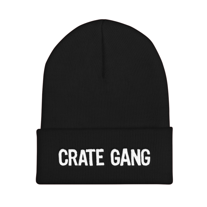 Crate Gang Logo Embroidered Cuffed Beanie