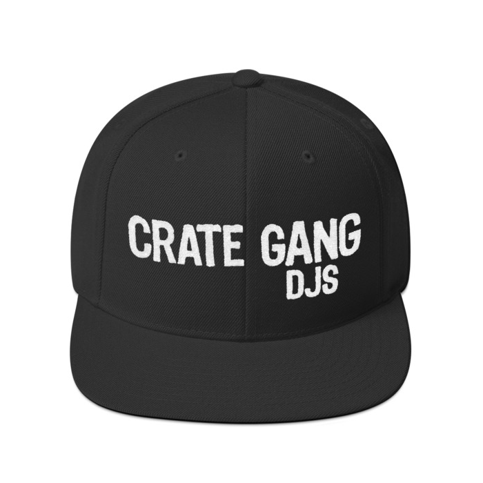 Crate Gang DJs Embroidered Snapback Cap